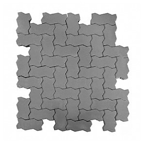 Тротуарная плитка вибропрессованная ВОЛНА | Серый | 240х135х60 | BRAER