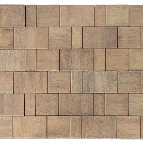 Тротуарная плитка вибропрессованная Старый город Ландхаус Color Mix тип 17 Прайд | 160х160х60 | BRAER