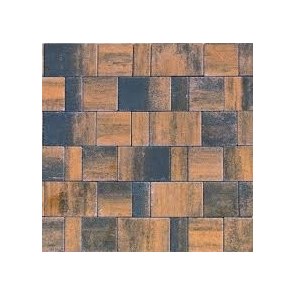 Тротуарная плитка вибропрессованная Старый город Ландхаус Color Mix тип 5 Техас | 160х160х80 | BRAER